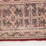 Tapis de course vintage turc orange en laine douce 3X12