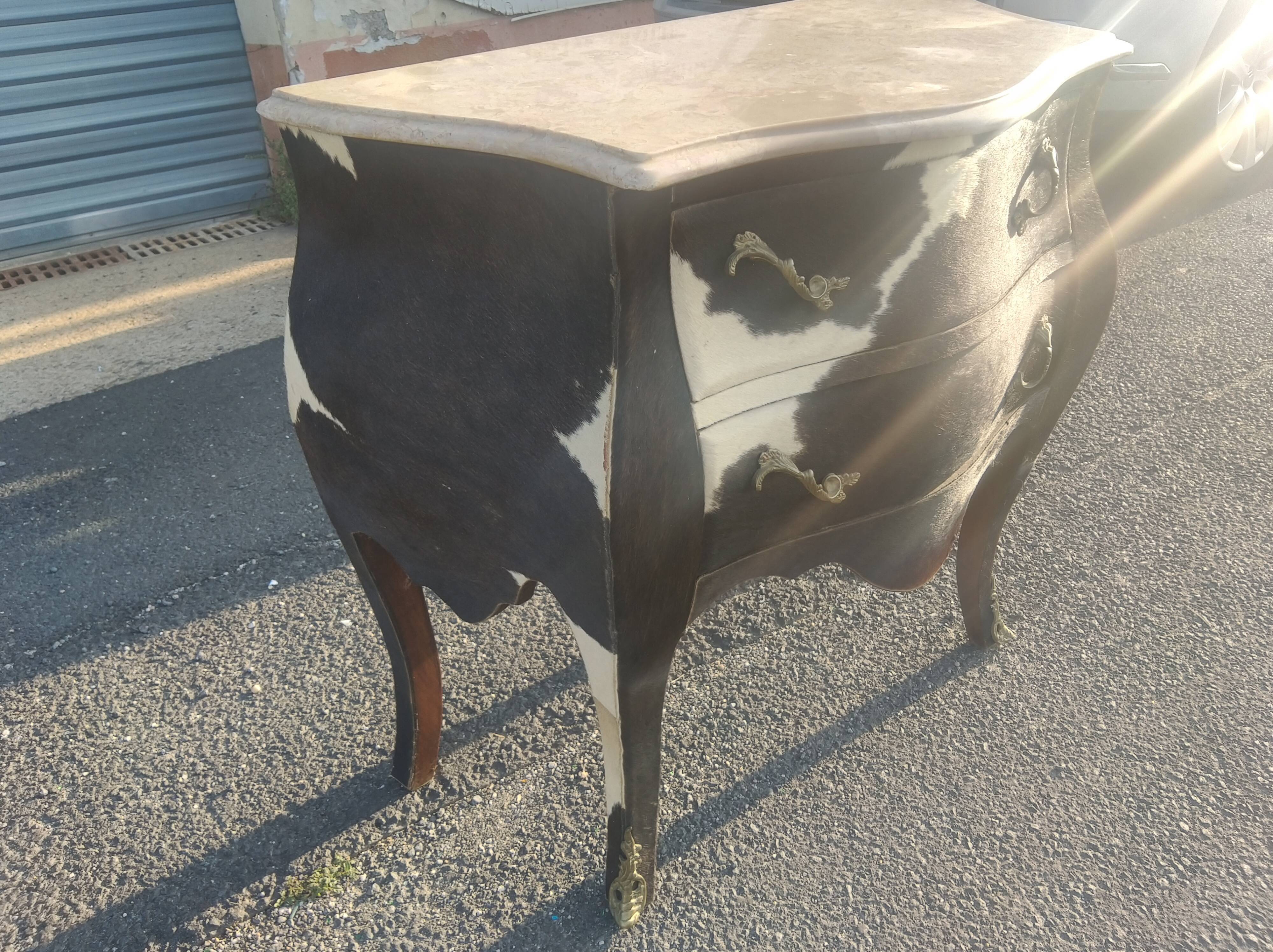 Louis XV cowskin style dresser