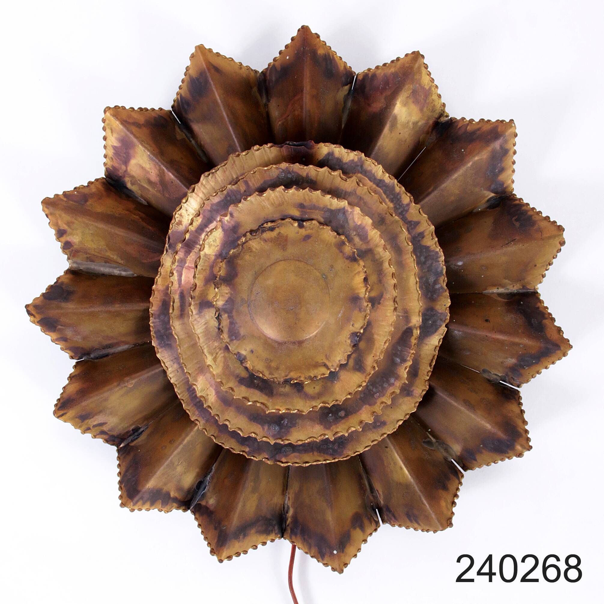 Vintage Brass Flower Wall Lamp by Svend Aage Holm Sørensen for Holm Sørensen & Co, 1960s