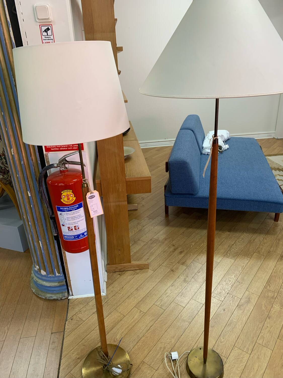 Metal floor lamp, Falkenberg Belysning, Sweden, 1950