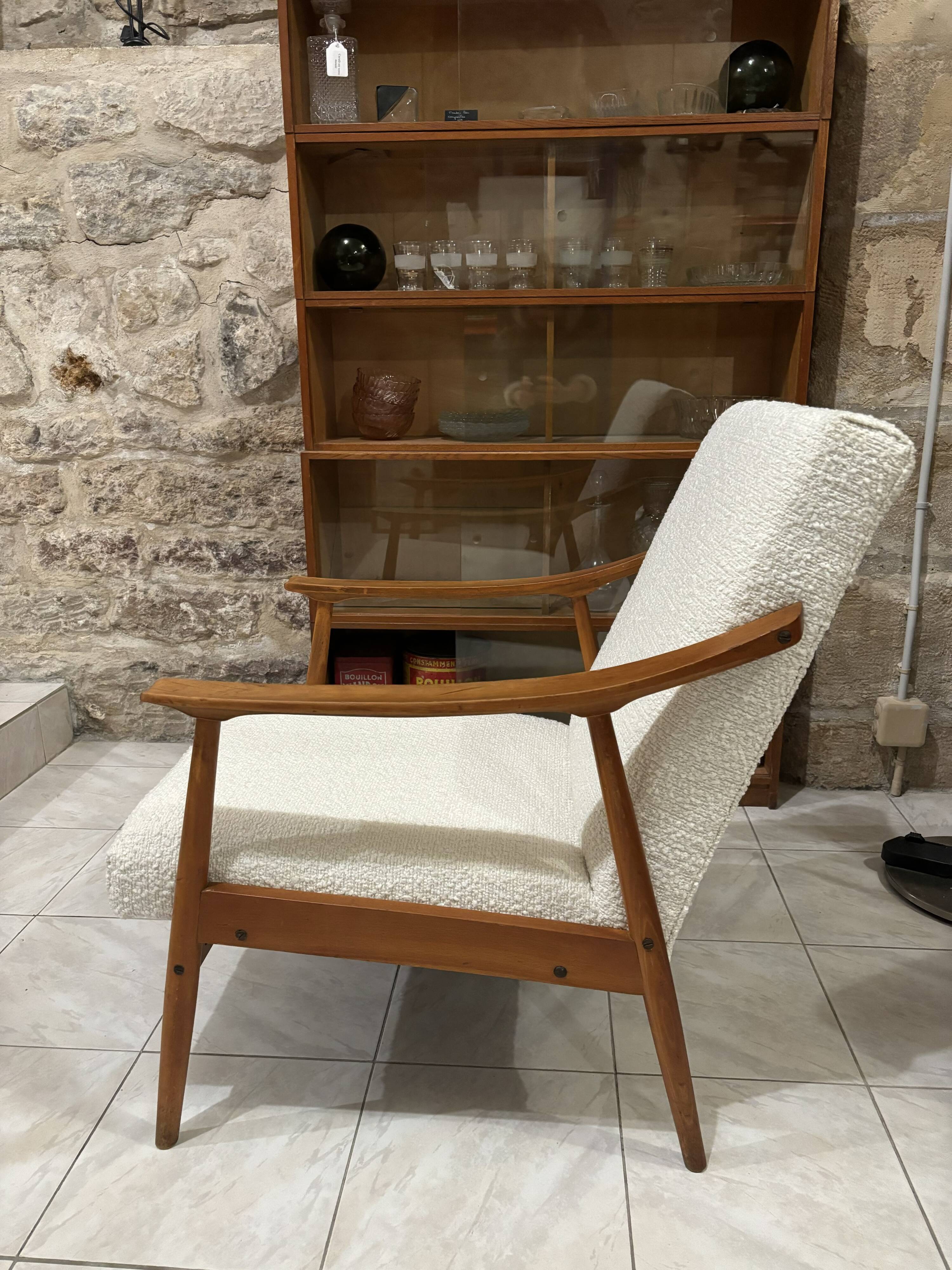 60s armchair reupholstered in loop