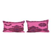 Set of 2 vintage kilim cushion covers 36x61 cm