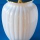 Blue and white ceramic table lamp, vintage Dutch Delftware.