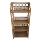 Folding rattan shelf