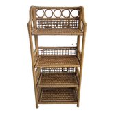 Folding rattan shelf