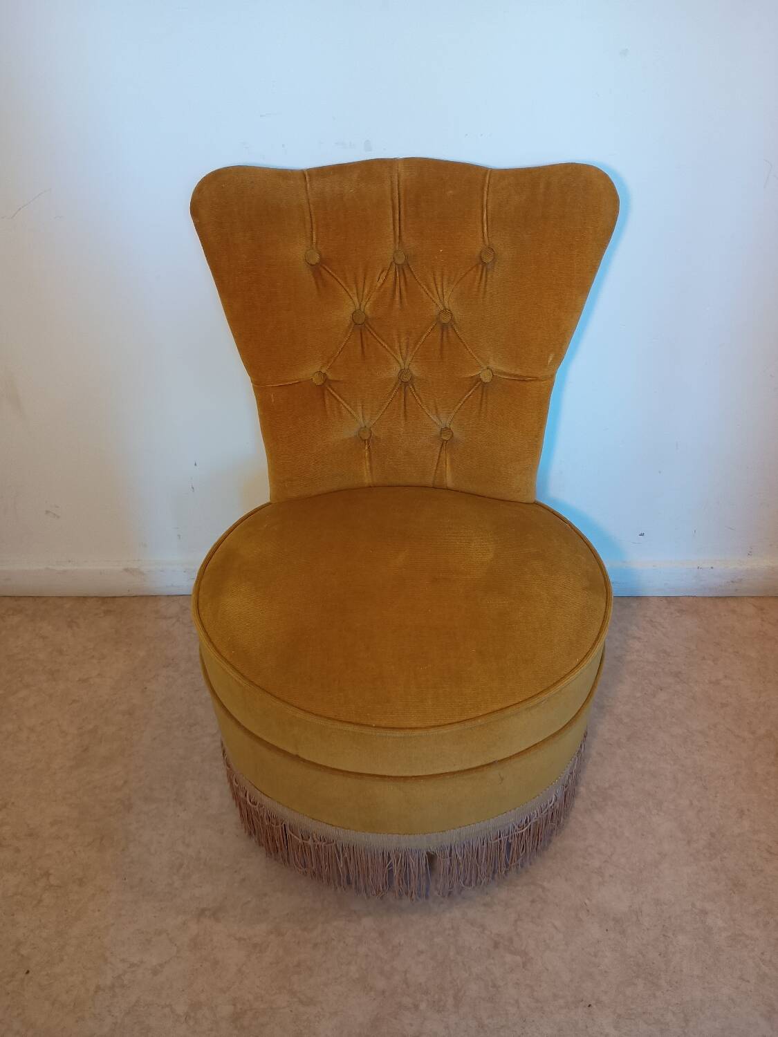 Mustard toad armchair
