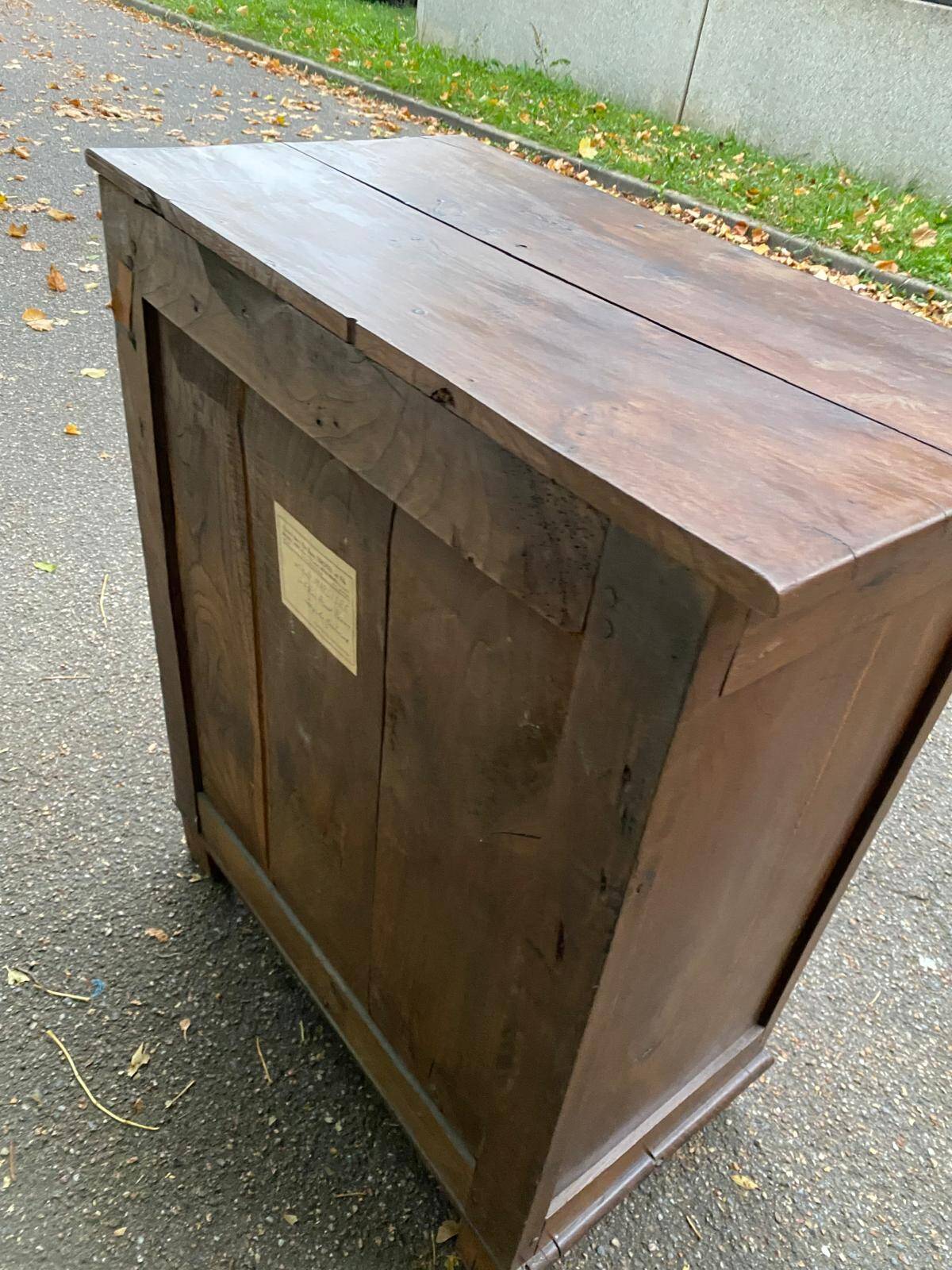 Commode d'art René Trofel en chêne massif du 19ème