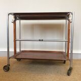 Folding wheelchair serving table