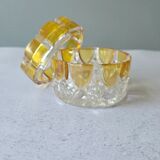 Amber and transparent crystal box Val Saint-Lambert Art Deco