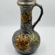 Large vintage floral relief vase