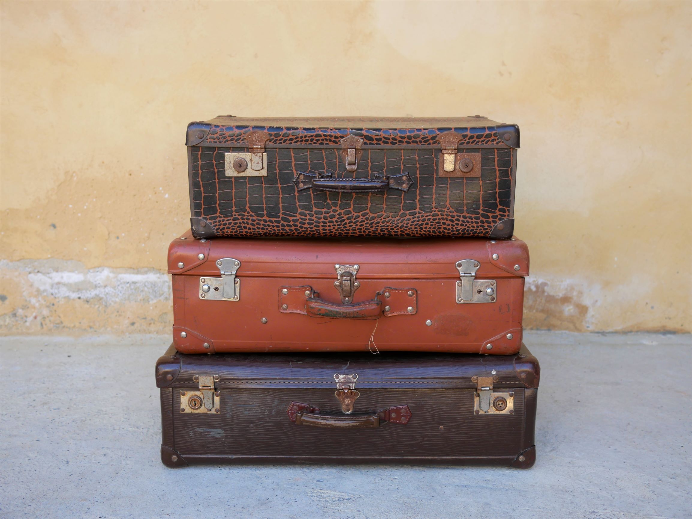 Vintage imitation crocodile case