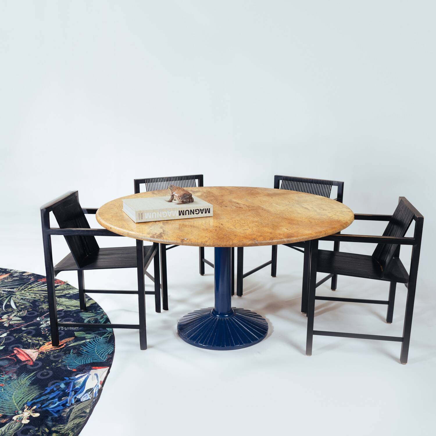 Xxl Drench marble Zanotta postmodern dining table