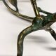 Sculptural bronze candlestick with a patina in the style of Giacometti, 1990.
