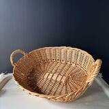 Handmade woven wicker basket