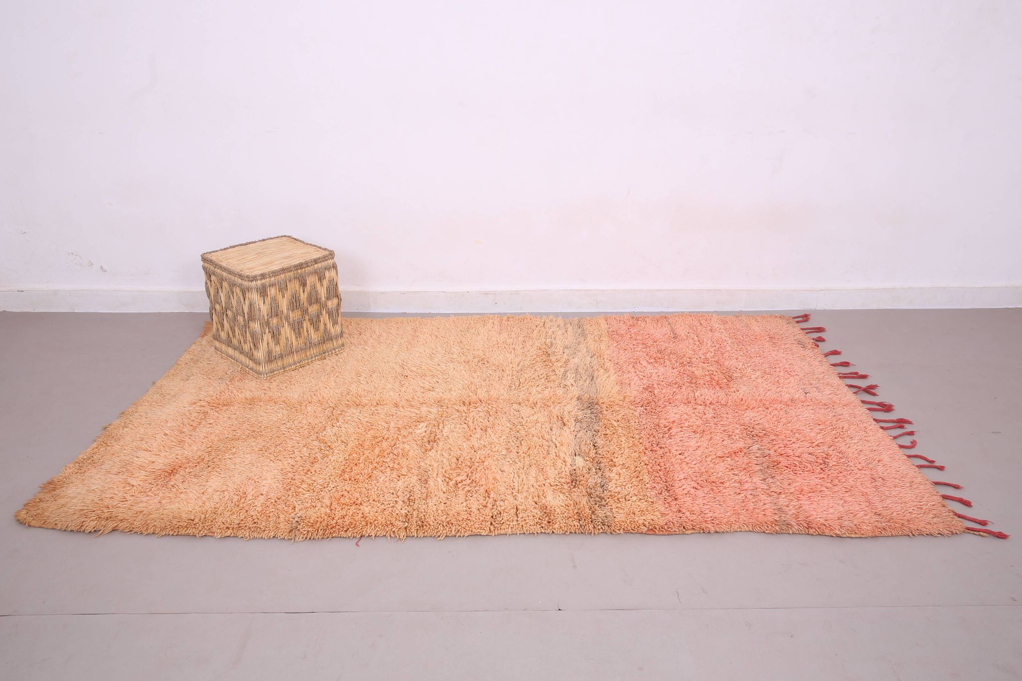 Peach Vintage Handmade Wool Rug 153 x 252 cm - Berber Rug - Old Morocco Rug