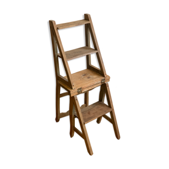 Chaise escabeau de libraire