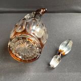Grande aiguière en cristal taillé doublé