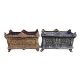 Pair of cast iron planters from 1900 in Charleville-Mézières