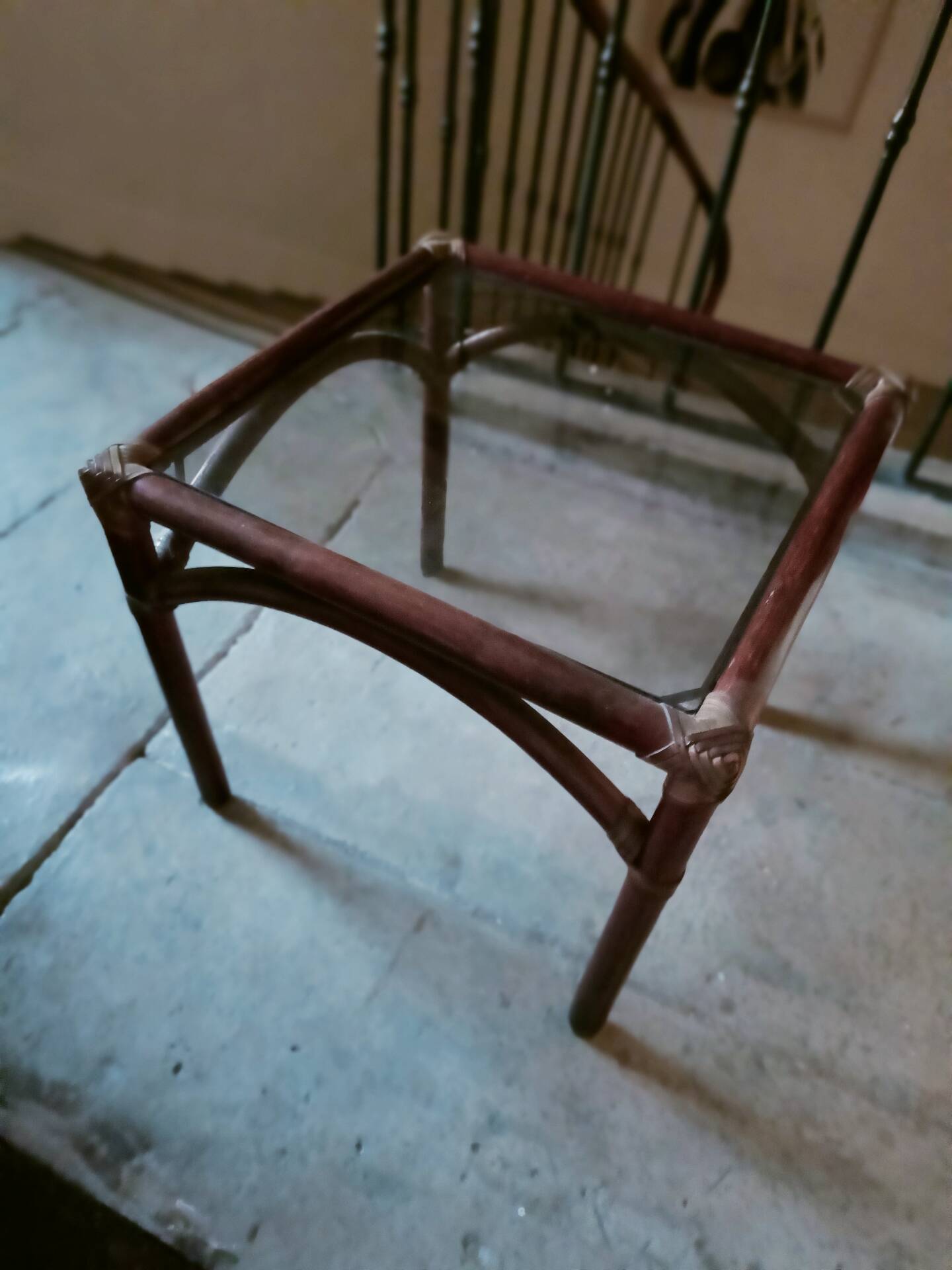 Side table, rattan accent table