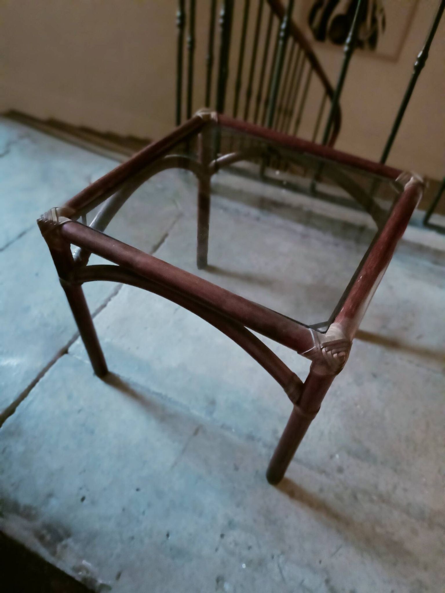 Side table, rattan accent table