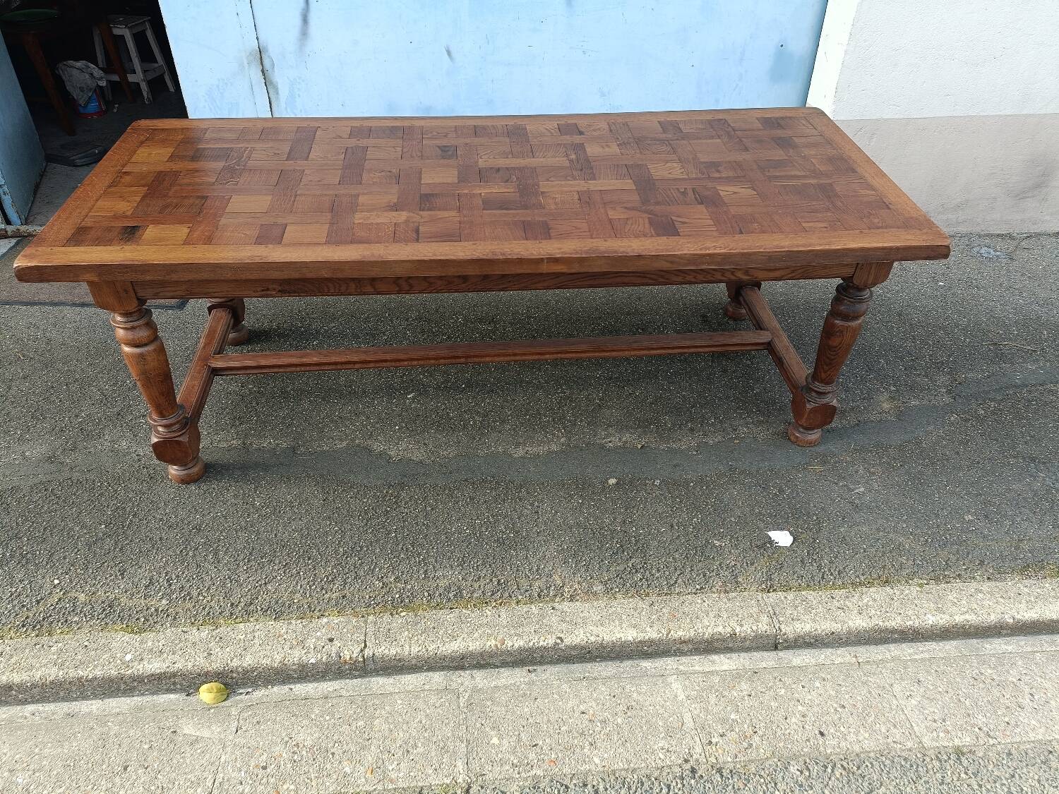 Large oak farmhouse table