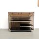 Hi-Fi furniture in smoked plexiglass and aluminium, Eric Maville
