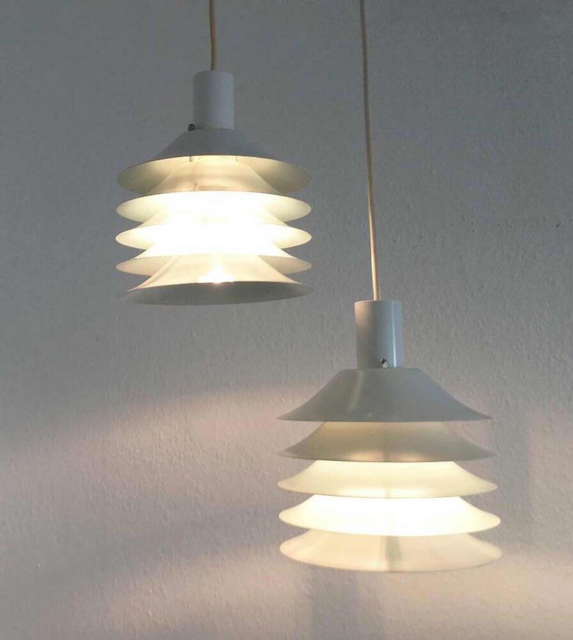 Danish mid-century lamellar suspensions by Lyfa, 1960s, set of 2.