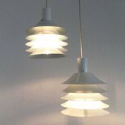 Danish mid-century lamellar suspensions by Lyfa, 1960s, set of 2.