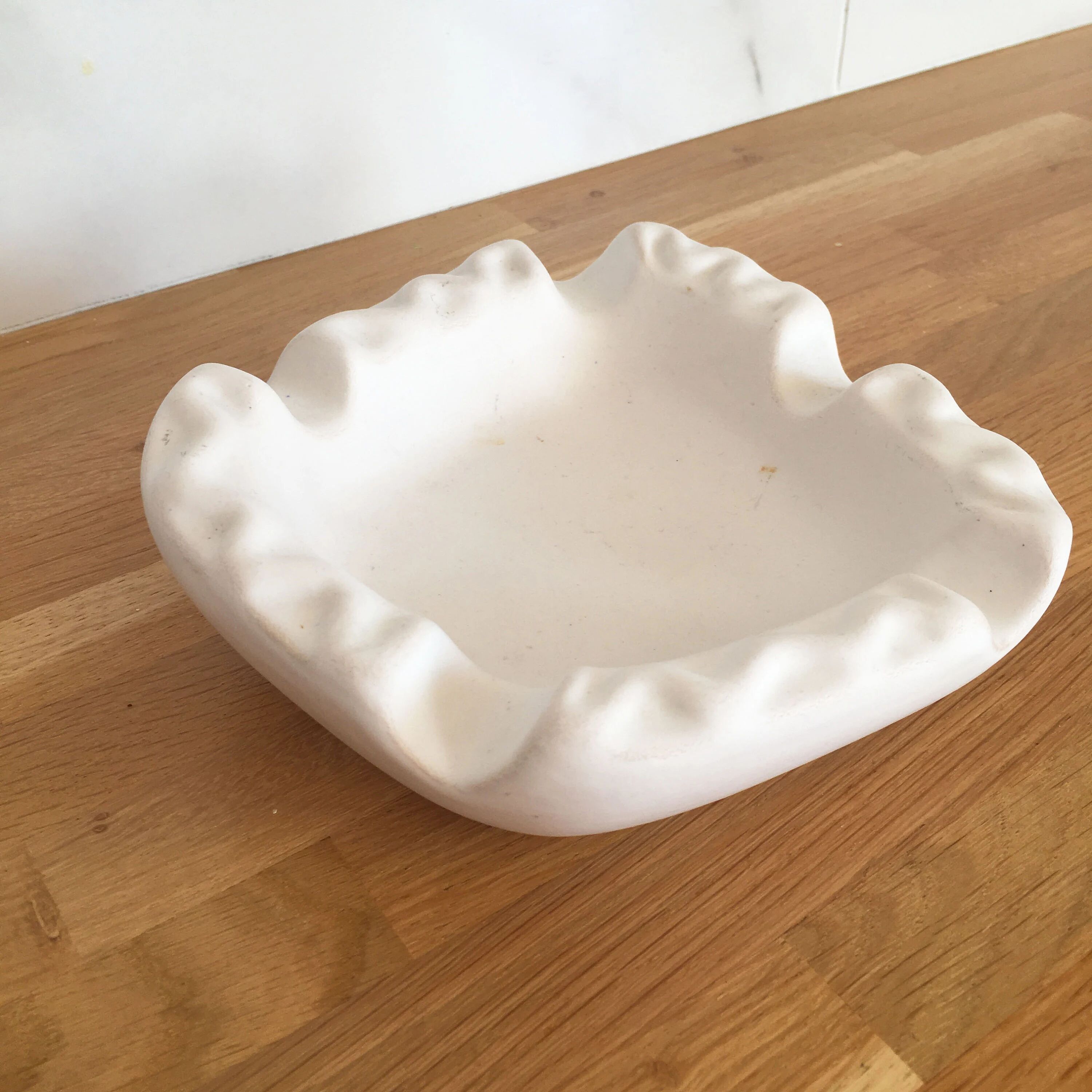 Matte white ceramic bowl, 1950s