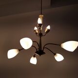 Lustre vintage en laiton des années 1950