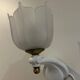 pair of ceramic and frosted glass wall lights 1950