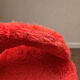 Pair of vintage red shaggy armchairs from the 1960s.