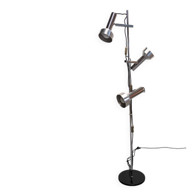 Lampadaire à 3 spots en métal chromé par Philips, Pays-bas vers 1970