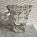Glass vase signed Pierre d'Avesn honeycomb model