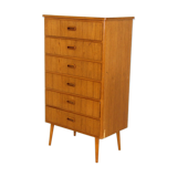 Tallboy teak chest of drawers, sweden, 1950