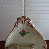 Ancienne saucière faience KG Lunéville motif fleurs - 30,5 cm