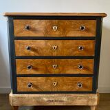 Dresser 4 drawers black and solid wood