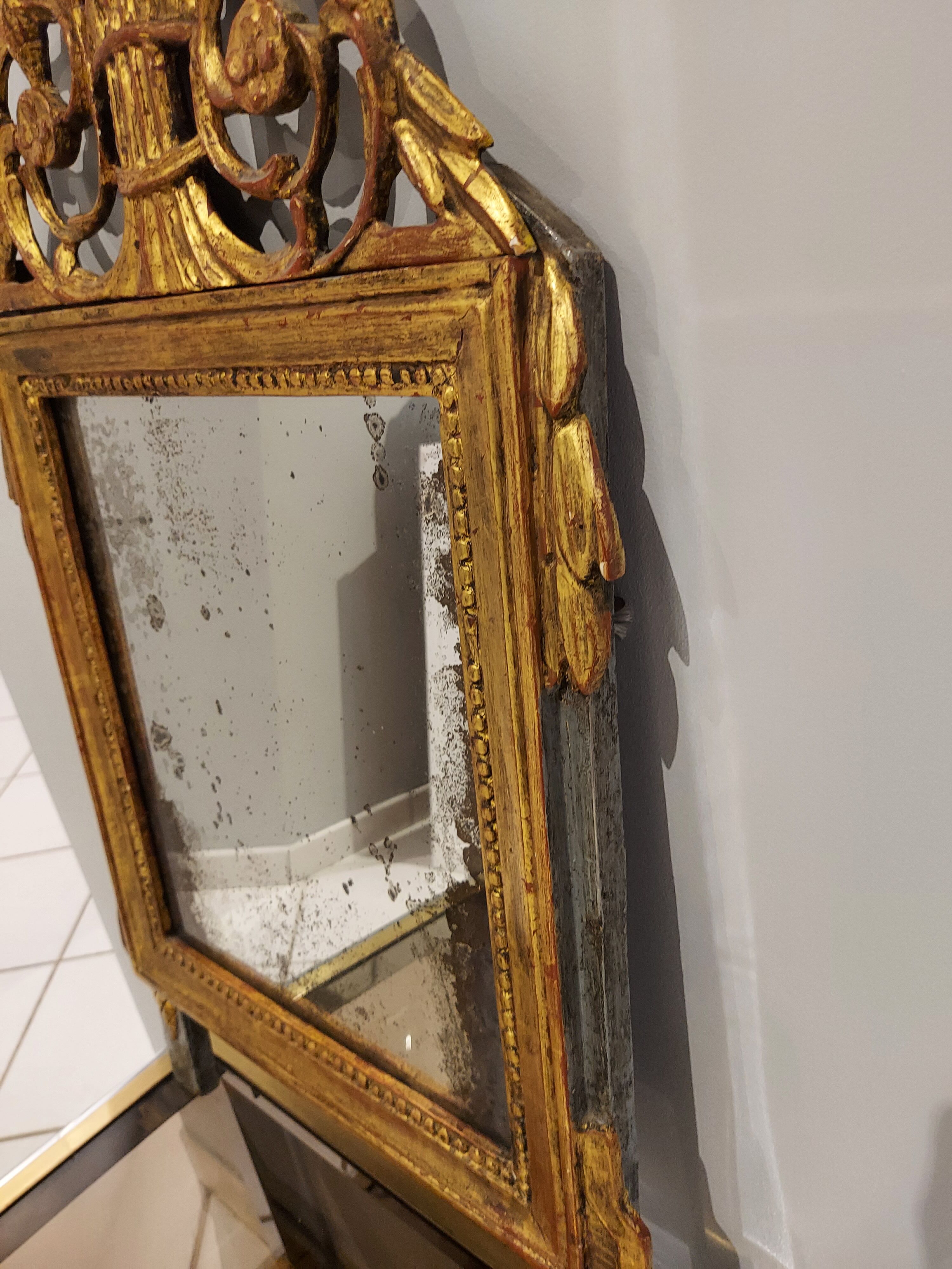 Miroir époque Louis XVI début XIXeme siècle - 77x44cm