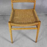 Vintage Cord Woven Chair, Denmark, 1960s