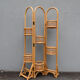 old vintage rattan plant screen