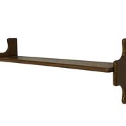 Vintage wooden wall shelve rack bookshelf in oak wood minimalist