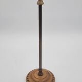 Contemporary wood and brass lamp base