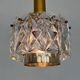 Pair of midcentury glass chandeliers/pendants by Kinkeldey, Germany, 1970s