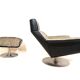 Fauteuil lounge Kaufeld Siesta 62 avec pouf par Jacques Brule