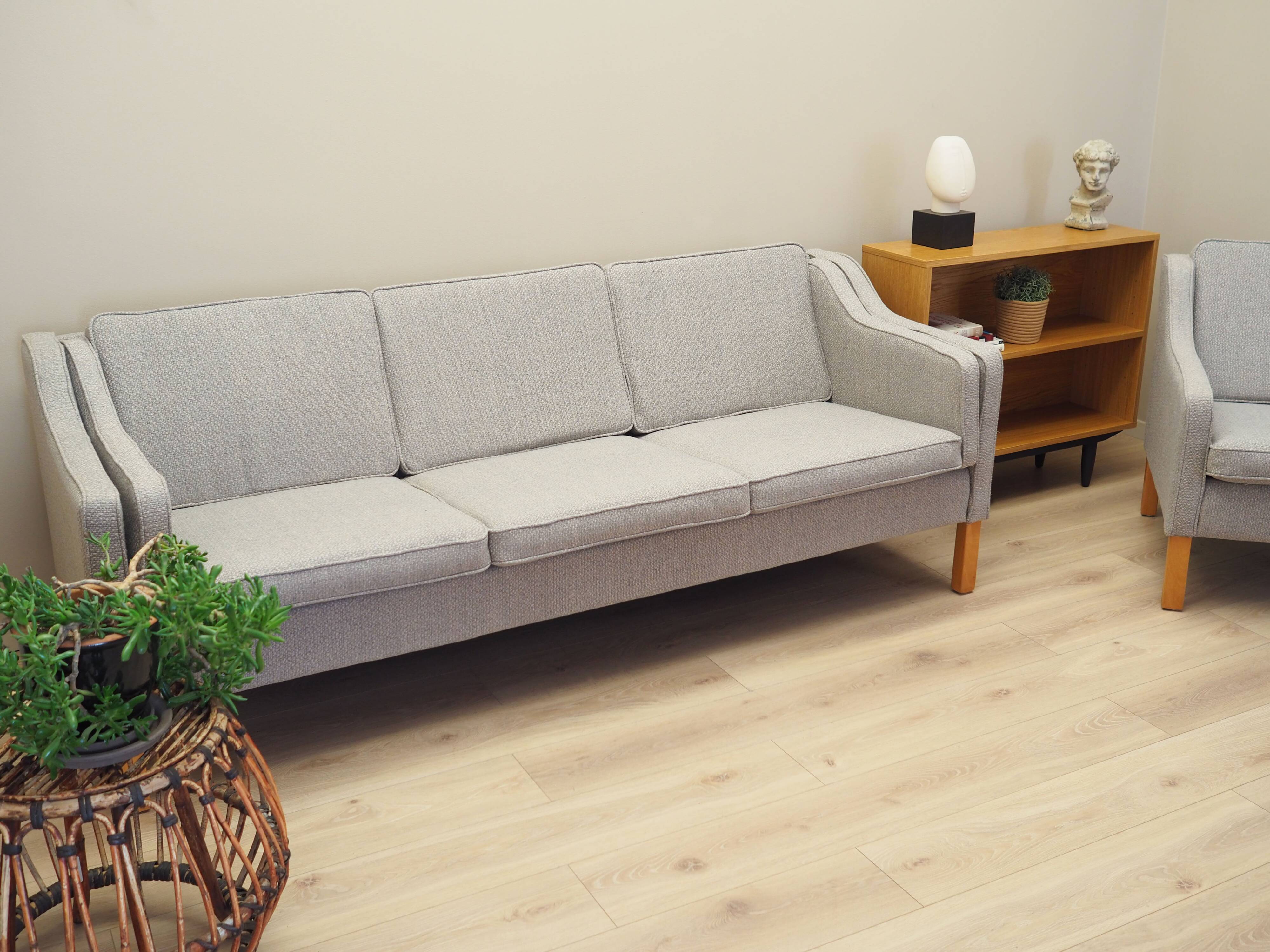 Canapé en hêtre, design danois, années 1970, production : Danemark