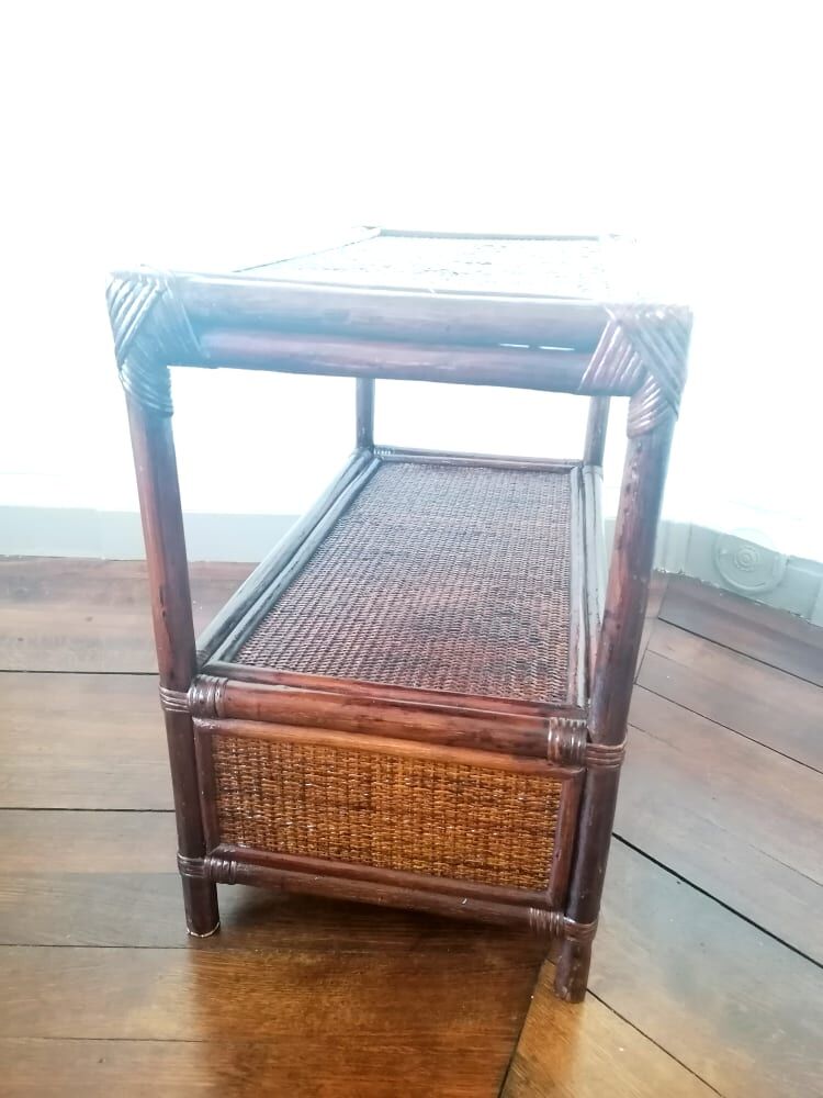 Rattan support cabinet 1960s