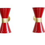 Pair of appliques in the style of Italian creations of the 50s