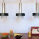 Lot de trois suspensions pendants Raak 1970