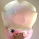 Pink vase, Murano Kristall Mery, blown glass with inclusions