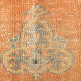6x9 Vintage Pale Orange Oushak Handmade Vintage Rug, 176x260 Cm
